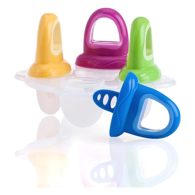 Nuby Fruitsicles Frozen Puree Moulds with Easy Grip Handles - Soothing Teether 