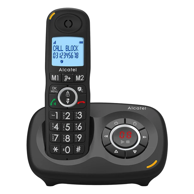 Alcatel XL595B - Téléphone sans fil avec répondeur, grand écran et blocage d'appels
