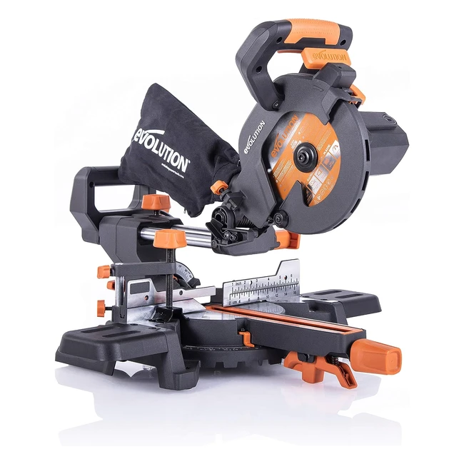Evolution Power Tools R185SMS Compound Saw - Multimaterial Cutting - 45 Bevel 