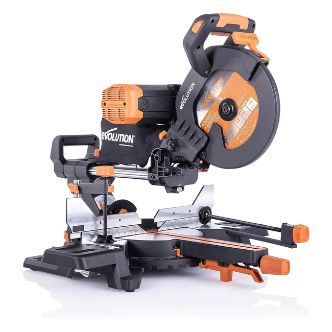 Evolution Power Tools R255SMSDB Double Bevel Sliding Mitre Saw - Multimaterial C