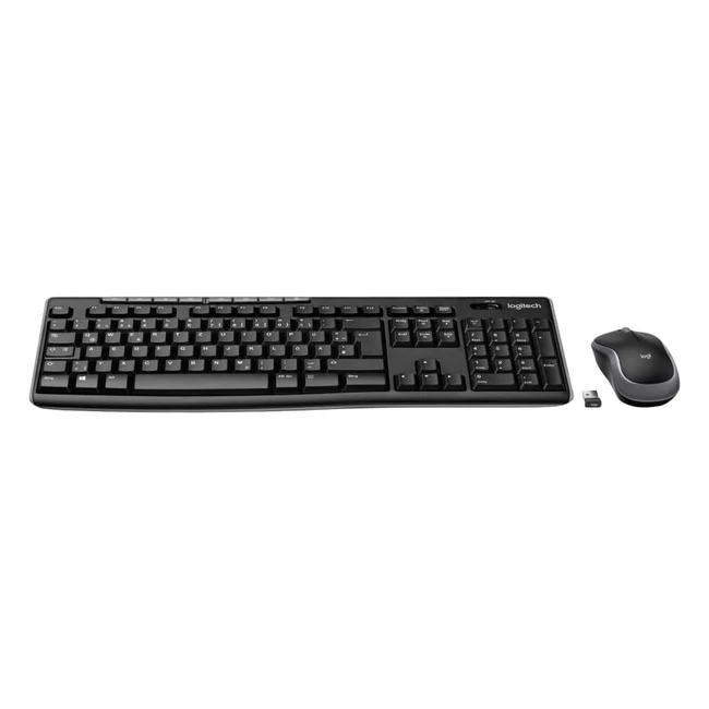 Logitech MK270 Wireless Tastatur und Maus Set, 2.4 GHz kabellose Verbindung, lange Akkulaufzeit, für Windows und ChromeOS PCs & Laptops, QWERTZ Layout, schwarz