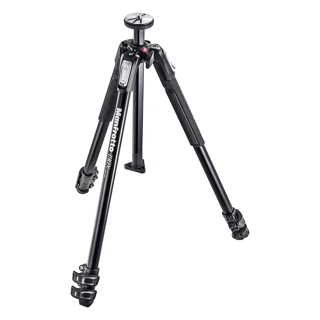 Manfrotto 190X Aluminium 3 Section Tripod - Ultra-Low Positions, Easy Link Attachment, Fast Set Up
