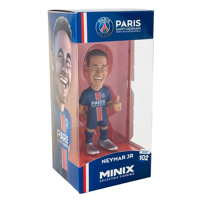Bandai Minix Paris Saint-Germain Neymar Jr Model - Collectable Neymar Jr Figure in 10 Shirt