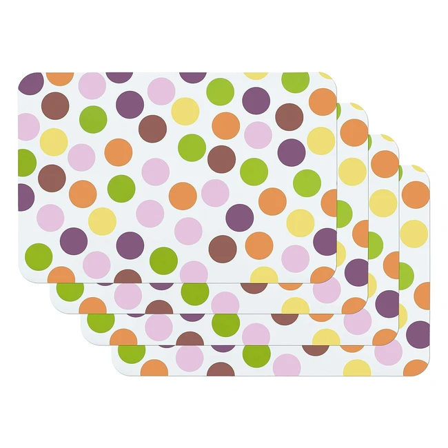 Venilia Confetti Multico - Mantel individual para comedor - Apto para alimentos - 45x30 cm