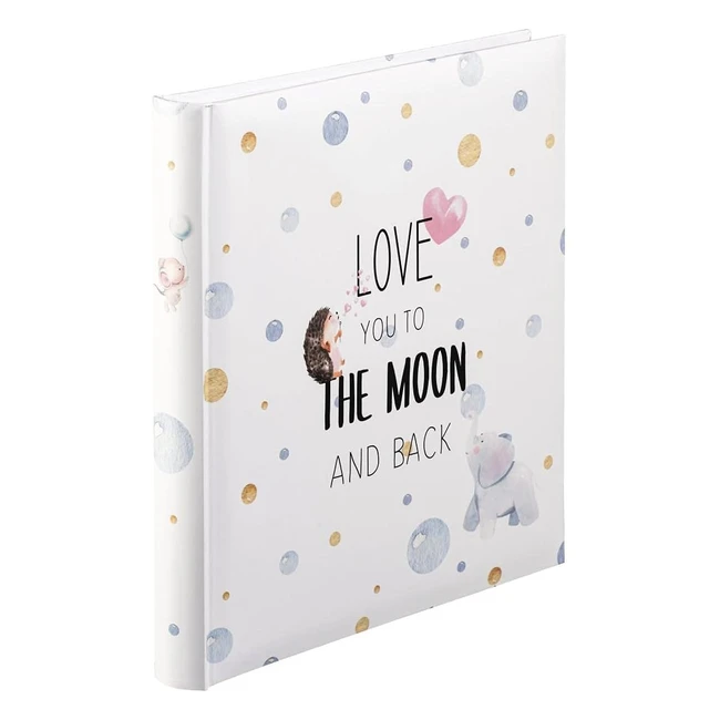 Hama Baby Album To The Moon - Babyfotoalbum mit 60 Seiten fr Mdchen und Jung