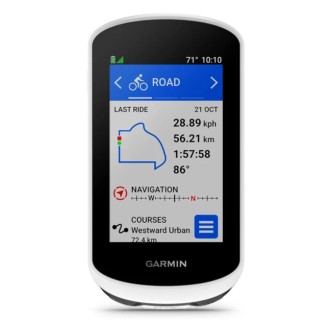 Garmin Edge Explore 2 Bike Computer - GPS, VO2 Functions, Personal Records - White