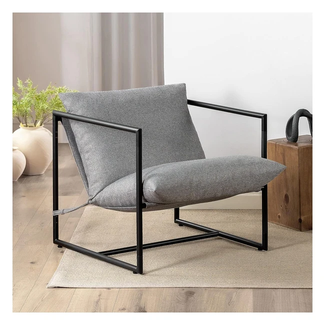 Zinus Aidan Sling Accent Chair - Metallrahmen - Einfache Montage - Sessel in einer Box