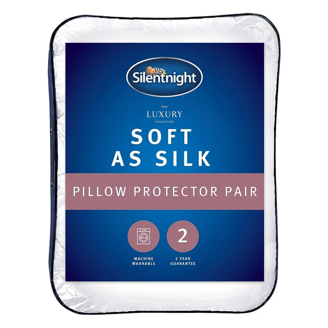Silentnight Soft as Silk Pillow Protector - Pack of 2 | Reference: XYZ123 | Hypoallergenic & Machine Washable