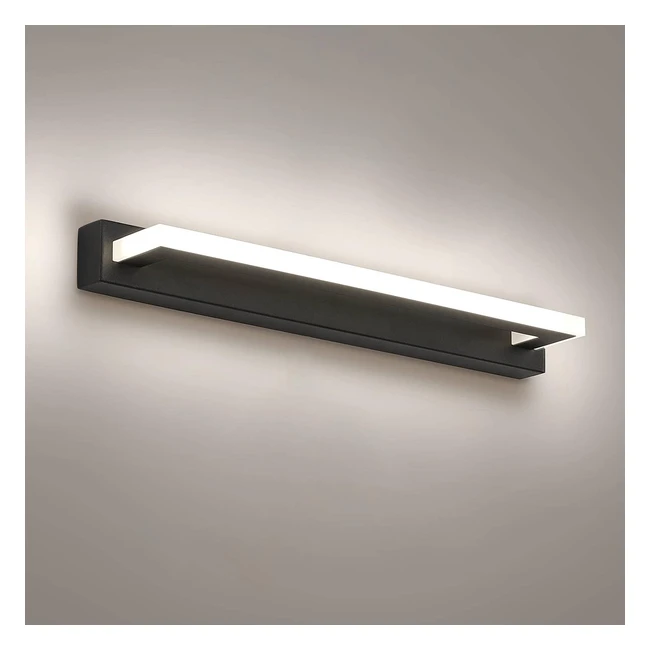 Lmpara LED Espejo Negro 9W 42cm - Moderna y Ahorro de Energa