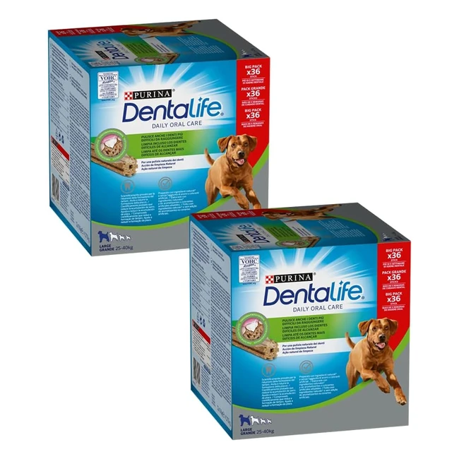 Snack Purina Dentalife per cani di taglia grande - Confezione da 72 sticks