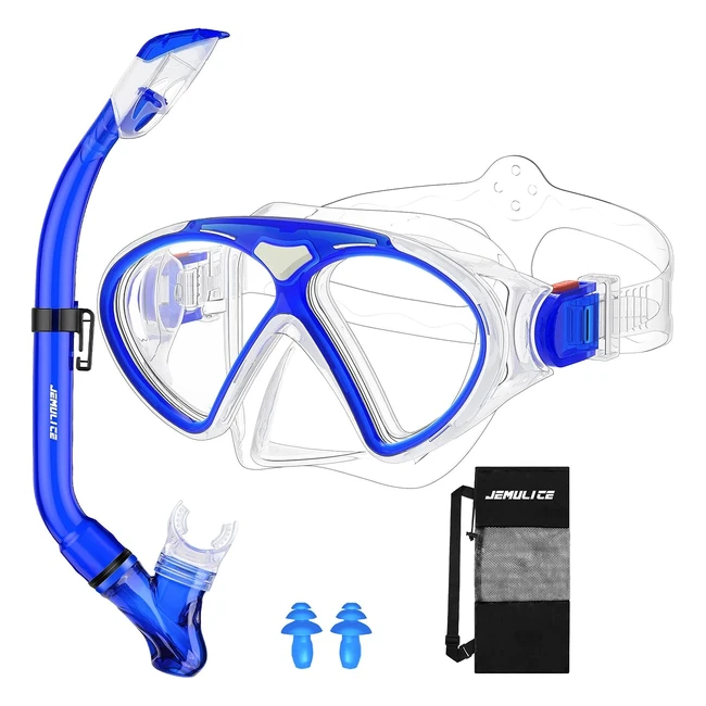 Kit de Máscara y Tubo para Snorkelling Panorámica 180° - Jemulice
