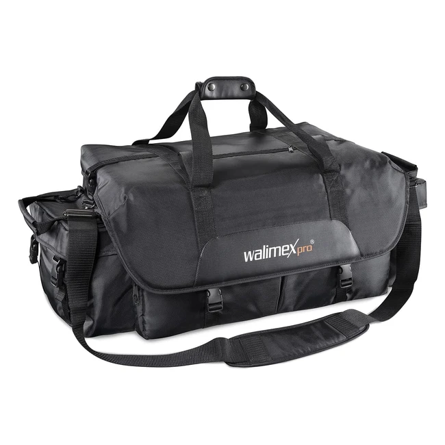 Walimex Pro Foto- und Studiotasche XXL, extragroße Tasche für Fotoequipment mit Trennstegen, Taschen und Befestigungsschlaufen für Stative, perfekter Schutz für Studioblitze und Kameras