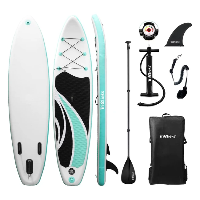 Triclicks Inflatable Stand Up Paddle Board - Premium Surfboard Kit for Adults - 