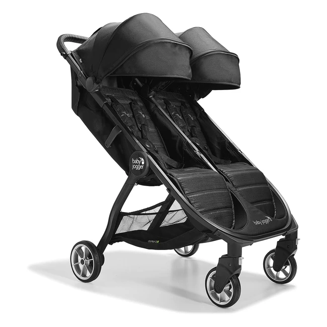 Baby Jogger City Tour 2 Double Travel Pushchair - Lightweight Foldable Portabl