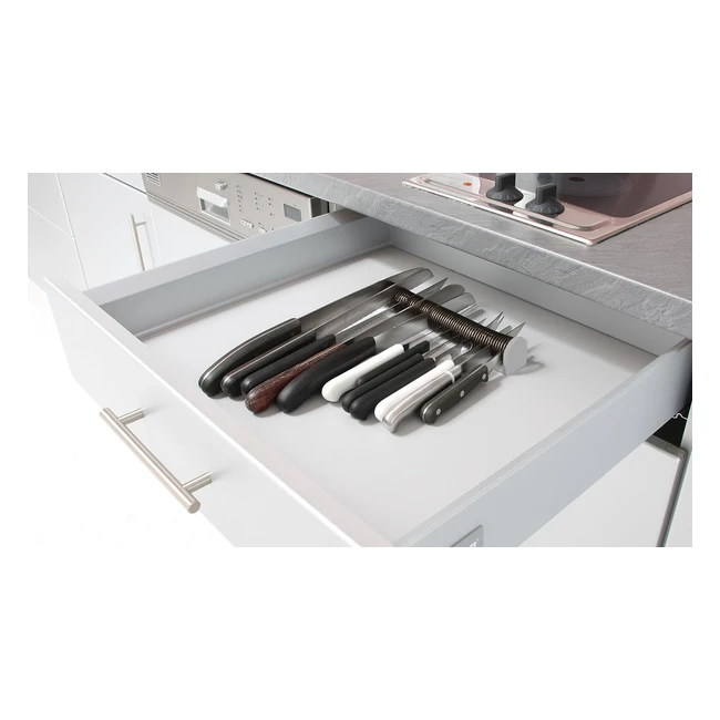 Organizador de cuchillos Nirosta para cocina - Seguro y compacto - 15 cuchillos - ABS y acero cromado