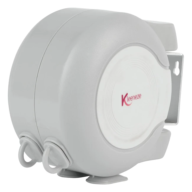 Fil à linge rétractable Kleeneze KL064332FEU7 - 30m - Design durable et compact