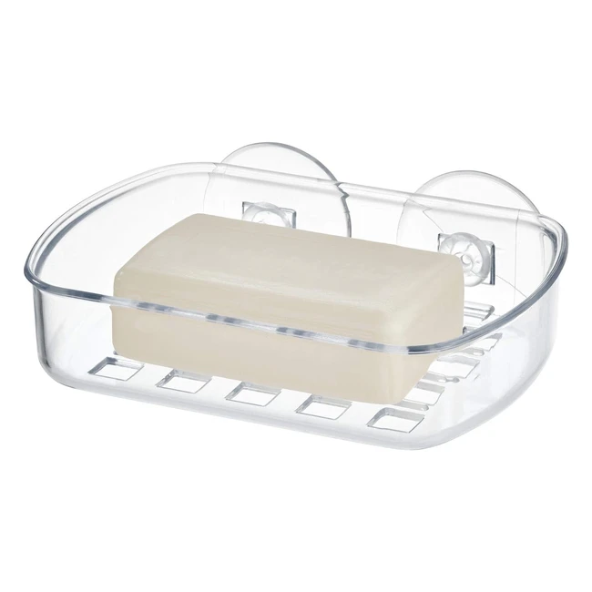 InterDesign Seifenhalter mit Saugnapf fr Dusche oder Badewanne - Transparent