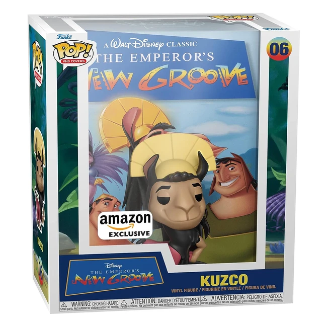 Funko Pop VHS Cover Disney Kuzco Emperor's New Groove - Exclusivité Amazon - Figurine en Vinyle - Collectionner - Idée de Cadeau