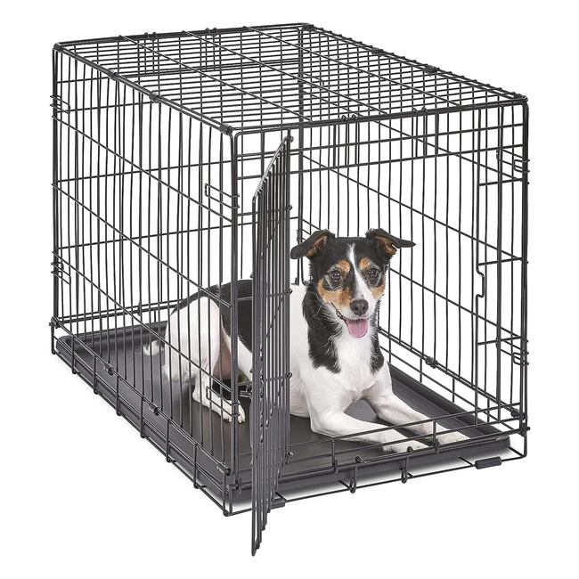 New World Dog Crate - Midwest Homes for Pets - Enhanced Security - Leakproof Pan - Floor Protecting Feet