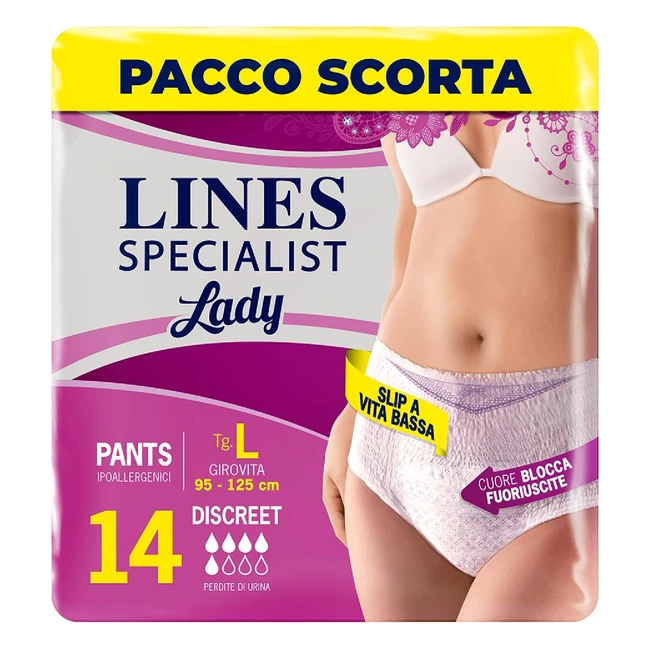 Pantaloni specialisti per incontinenza, taglia L, 14 pezzi