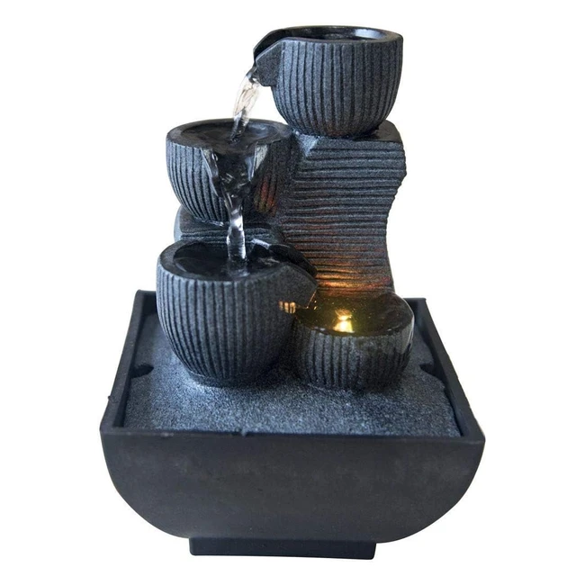Fuente de Interior Zen Light Kini con Bomba e Iluminacin LED - Tamao nico
