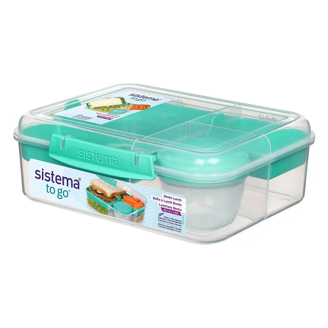 Sistema Bento Box to go Brotdose mit Fchern 165L - Lunchbox mit Joghurt-Frucht