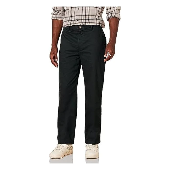 Pantalon Chino Infroissable Amazon Essentials - Coupe Classique, Noir - Taille 36W 29L