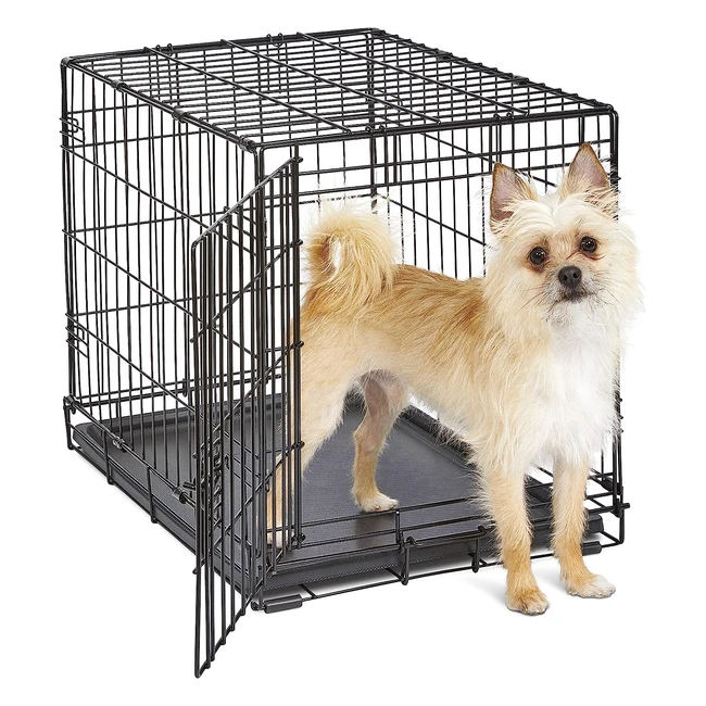 New World Crates Folding Metal Dog Crate Black B24 - Secure & Portable