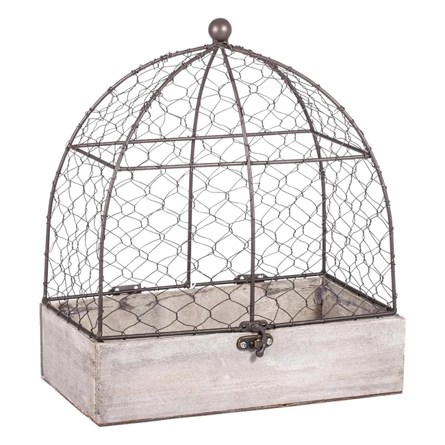 Cage à oiseaux décorative en bois et métal - Rayher 46347000