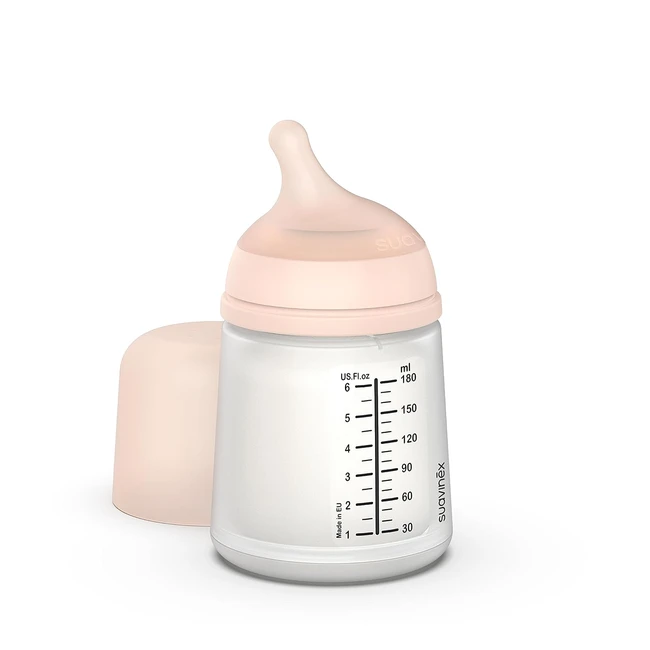 Suavinex Zero Zero Antikolik Babyflasche - Langsamer Nahrungsfluss - 0 Monate - 180 ml