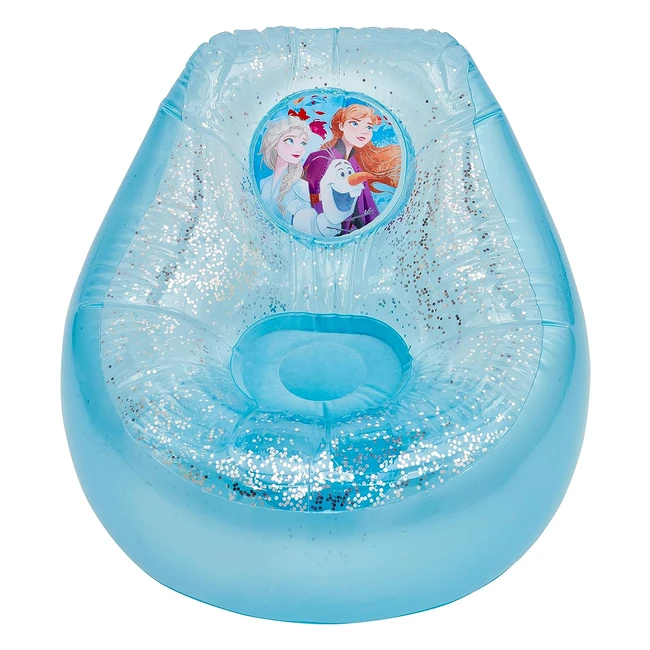 Disney Frozen Kinder aufblasbarer Glitzersessel blauwei 289FZO - Bequemer S