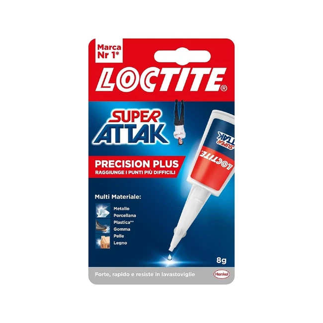 Loctite Super Attak Precision Plus - Colla Liquida Trasparente 1x8g