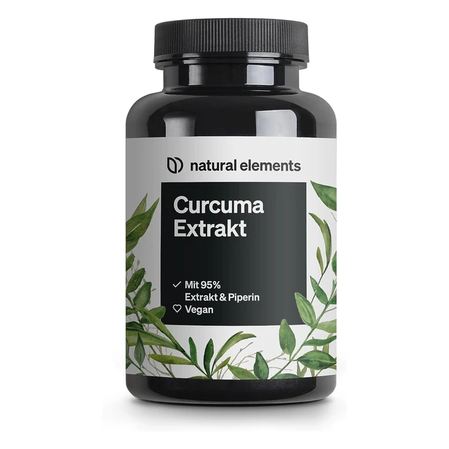 Curcuma Extrakt Kapseln 2018 Testsieger - 95% hochdosiert, entspricht 10.000 mg Kurkuma - Laborgetestet, hergestellt in Deutschland