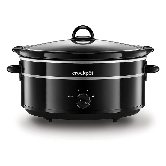 Crockpot SCV655B Slow Cooker - 65L, Black - Perfect for Easy, Tasty Dishes