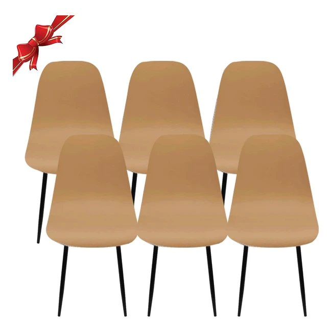 Pack de 6 fundas para sillas redondas elásticas ajustables - Jaotto