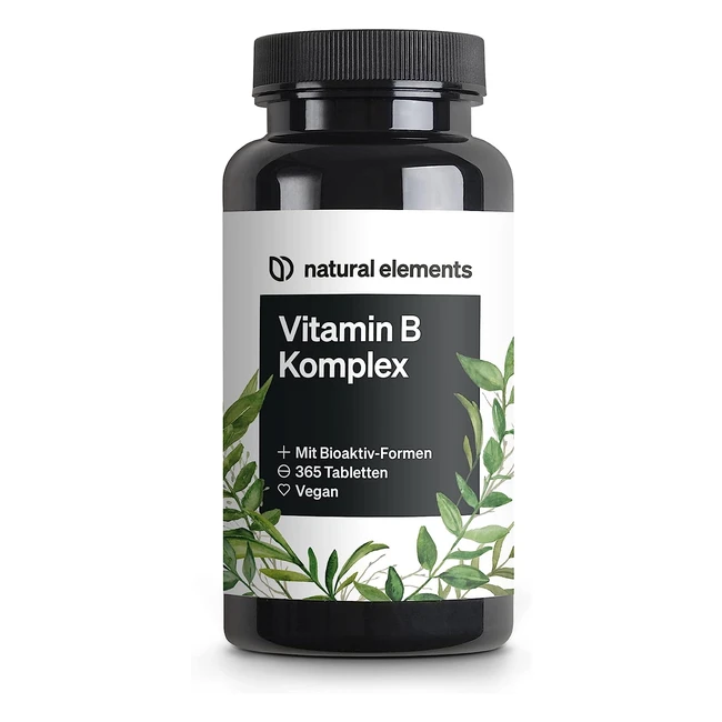 Vitamin B Komplex - Premium Qualitt - Hohe Dosierung - Vegan - Made in Germany