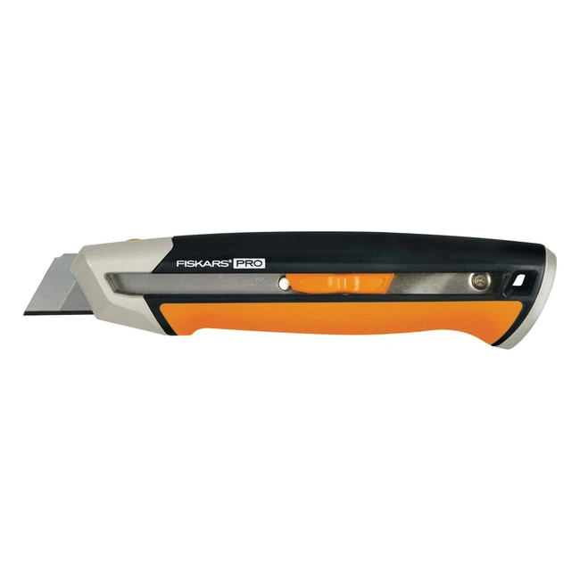 Fiskars Cutter avec lames cassables 194 cm - Acier inoxydable/plastique - Noir/Orange - CarbonMax 1027228