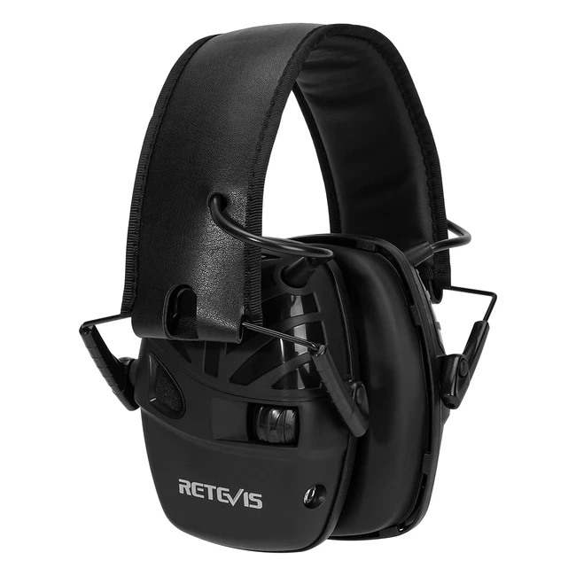 Retevis Shooting Ear Defenders - Noise Reduction, Double Pickup Mic, Foldable - 1 Pack