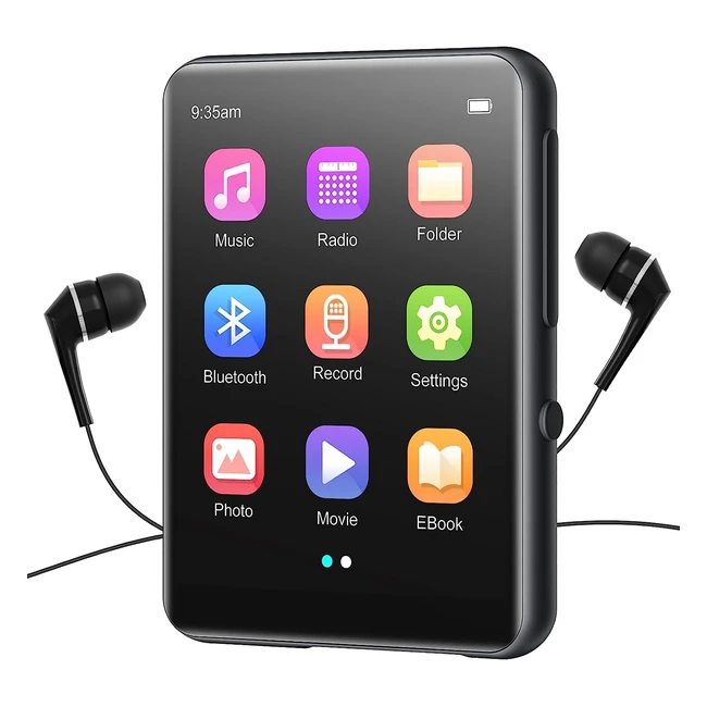 Lettore MP3 Bluetooth 50 32GB Portatile HIFI Lossless - Radio FM - Full Touch