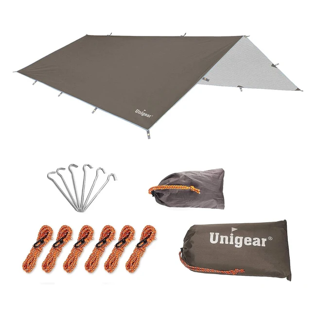 Toldo Camping Unigear - Impermeable Resistente y Ligero