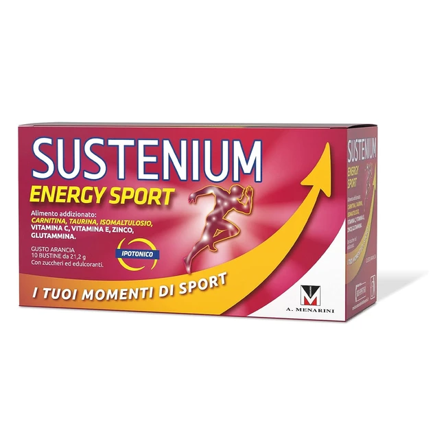 Sustenium Energy Sport - Energizzante per Sportivi - Taurina Carnitina Glutamm