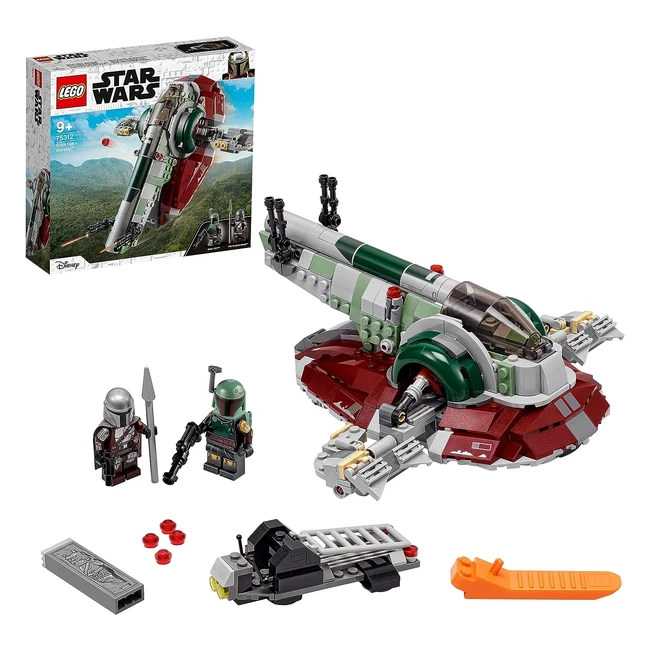 LEGO 75312 Star Wars Boba Fetts Starship - Raumschiff Modell aus The Mandalorian mit 2 Mini-Figuren - Geschenk für Kinder ab 9 Jahren