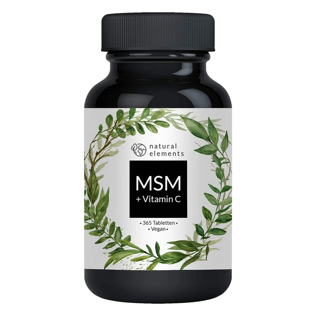 MSM mit natrlichem Vitamin C - 365 vegane Tabletten - 2000 mg MSM pro Tagesdos