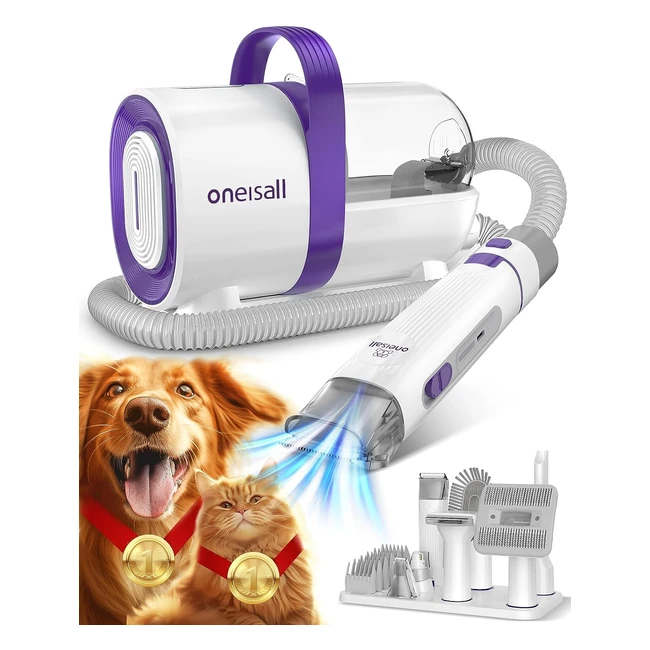 Cortapelos Oneisall con aspiradora para perros y gatos | Silencioso y eficiente