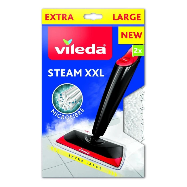 Vileda Steam XXL Mikrofaser Ersatzpads - Reinigt bis zu 999 der Bakterien und V
