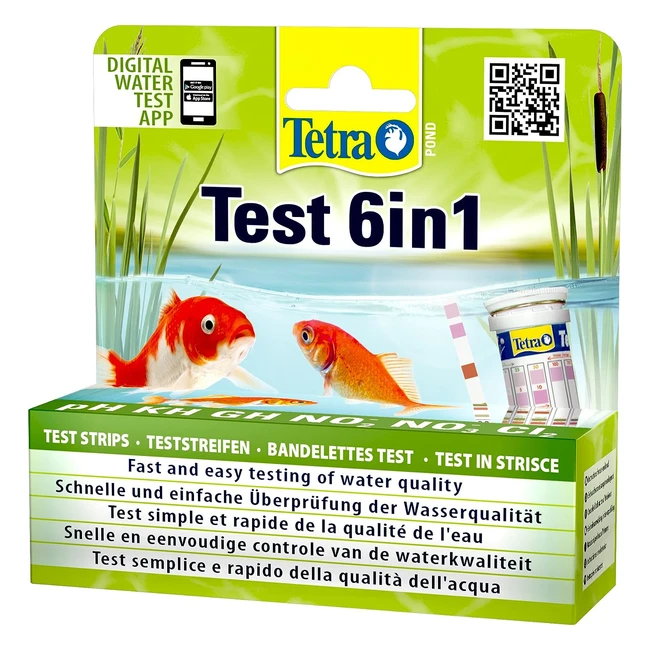 Tetra Pond Test 6in1 - Schnelle und einfache Wasserqualitätsprüfung für Gartenteich