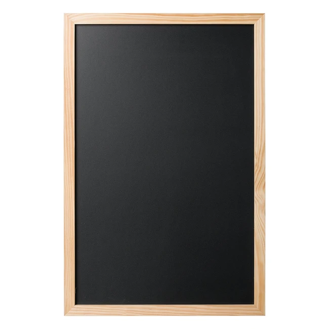 Tableau craie noir Bioffice Back2Chalk Essentials 60x40cm - Cadre en pin - Idéal pour restaurants, cafés, boutiques et cuisines