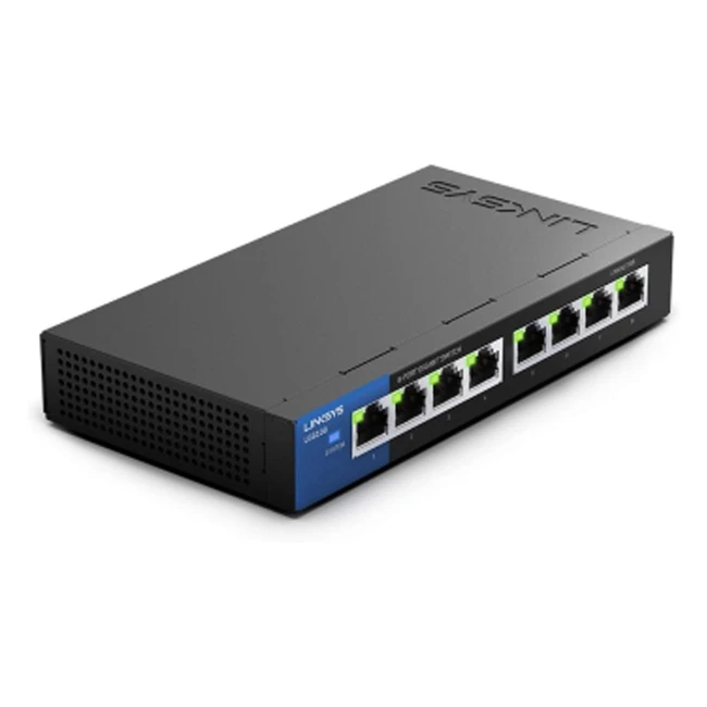 Linksys LGS108EU 8-Port Gigabit Netzwerkswitch - Schneller Datentransfer und stabile Verbindung