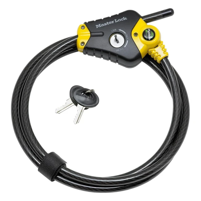 Cable antirrobo Master Lock 8420EURD ajustable 30cm a 45m - Ideal para asegurar equipo deportivo y muebles de jardín