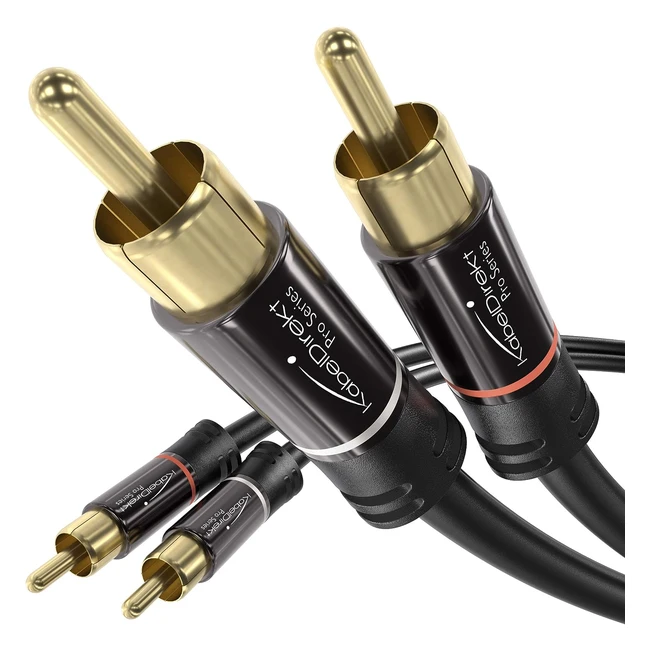 Cabledirect 2m RCAphono Cable - Breakproof, Flawless Sound Quality